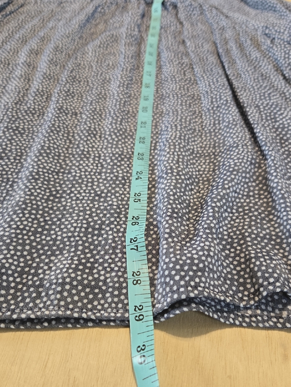 T46 Como Blue Vintage Blouse Pullover V-Neck Lace Detail 3/4 Sleeve Lightweight - Picture 9 of 12